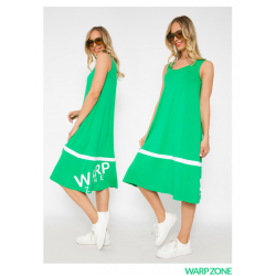 WARP ZONE zöld bő ruha