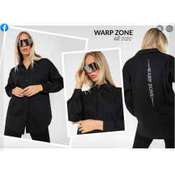 WARP ZONE fekete bővebb ing